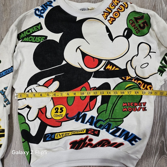 Vintage 90’s Mickey Mouse All Over Print Sweatshirt Crewneck Mickey Mouse Disney - Picture 5 of 7